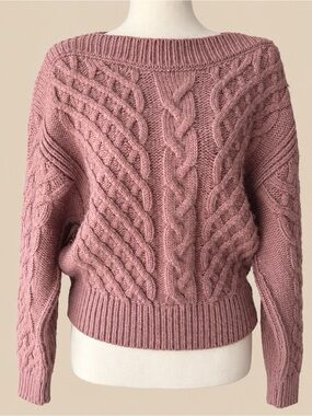 Gentle Fawn Cropped Cable Knit Sweater M